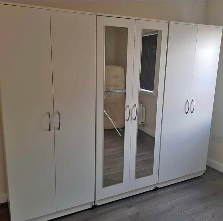 Freestanding 6 Door Ready Assembled Wardrobes – Real Time Furniture