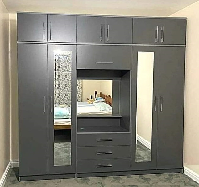 4 Door Wardrobe with Drawers and Vanity Unit Real Time Furniture