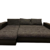 ''Modern living room with Berlin Corner Sofa Bed in black, styled for contemporary interiors''