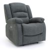 Front view of Alva Graphite Electric Recliner Armchair