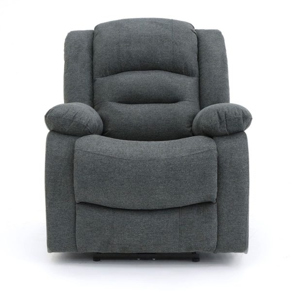 Front view of Alva Graphite Electric Recliner Armchair
