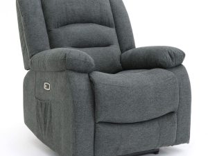 Front view of Alva Graphite Electric Recliner Armchair