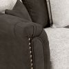 Close-up of velvet and chenille fabric on Bella Grey 2 Seater Sofa