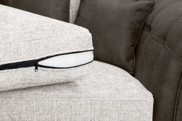 Scatter-back cushions on Bella Grey 2 Seater Sofa