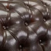 Classic button tufted Chesterfield leather sofa