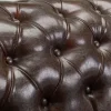 Chesterfield Antique Brown Armchair with Button-Tufted Back