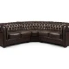 Chesterfield Sofa Antique Brown Large Corner leather design
