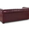 3 seater Chesterfield sofa with metallic studs and tufted back