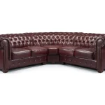 Chesterfield Oxblood Red Large Corner Sofa with deep button-tufted design