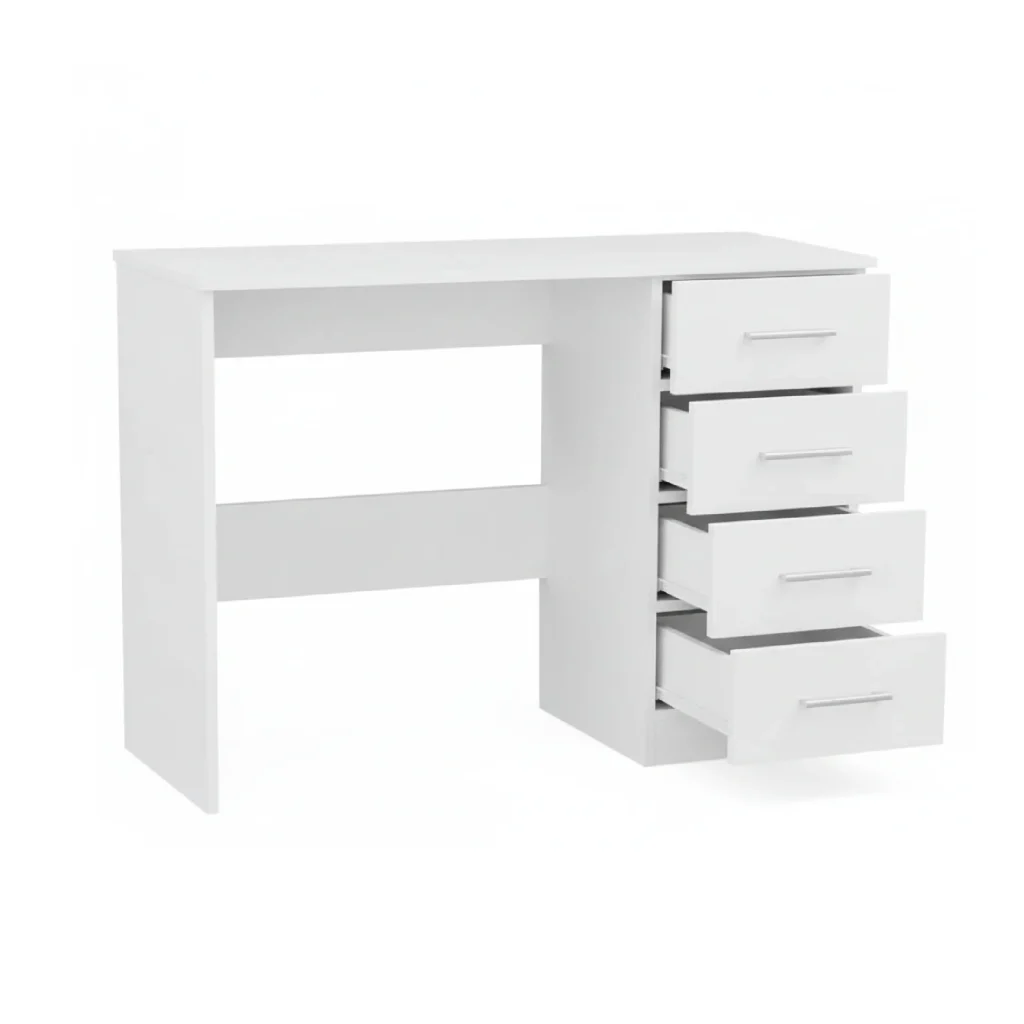 Single dressing table with four drawers available in all colours