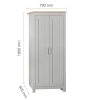 Farmhouse style Highgate wardrobe with double doors