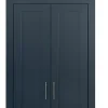 Highgate 2 door wardrobe navy blue and oak finish