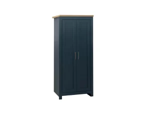 Highgate 2 door wardrobe navy blue and oak finish