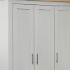 Three door farmhouse wardrobe with silver handles