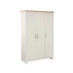 Highgate three door wardrobe with oak finish