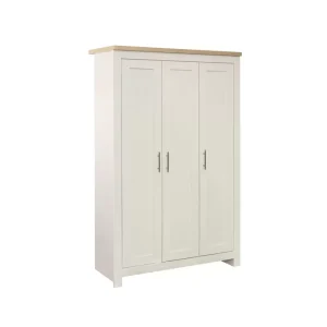 Highgate three door wardrobe with oak finish