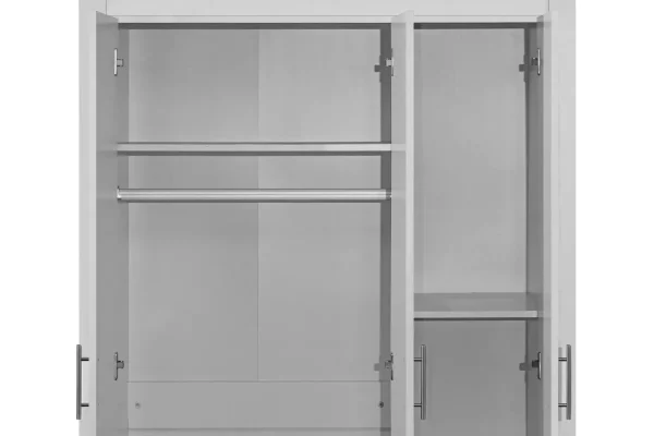 Highgate wardrobe with hanging rail in grey oak