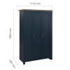 Three door farmhouse wardrobe with silver handles