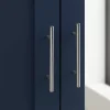 Three door farmhouse wardrobe navy oak finish Highgate wardrobe with hanging rail and mirror