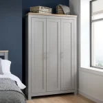 Highgate 3 door wardrobe grey and oak finish