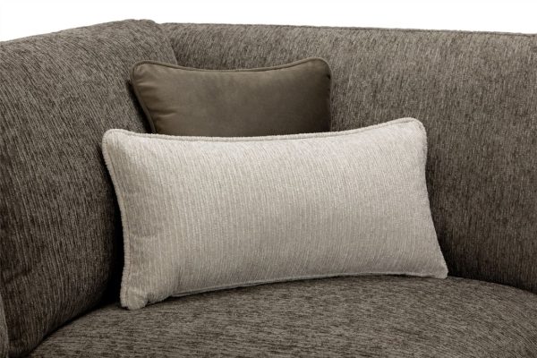 Compact Naples Mocha 2 Seater Sofa for small spaces Modern mocha fabric 2 seater sofa design Naples Mocha Sofa armrest and stitching detail