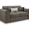 aples Mocha 2 Seater Sofa front view Side profile of Naples Mocha 2 Seater Sofa