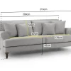 Modern beige fabric sofa for spacious living rooms