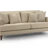 Large beige family sofa with classic English styling