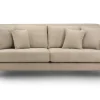 Elegant beige four-seater sofa with soft cushions
