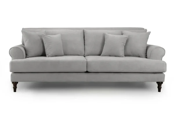 Summer Sofa Grey 4 Seater in modern living room setting