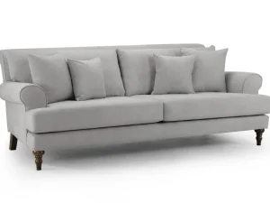 Summer Sofa Grey 4 Seater in modern living room setting