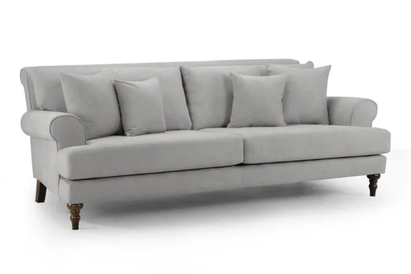 Summer Sofa Grey 4 Seater in modern living room setting