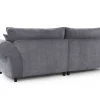 Large grey fabric sofa with button-tufted arm design Fullback polyester sofa in grey for modern living rooms