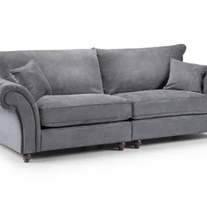 Fullback polyester sofa in grey for modern living rooms