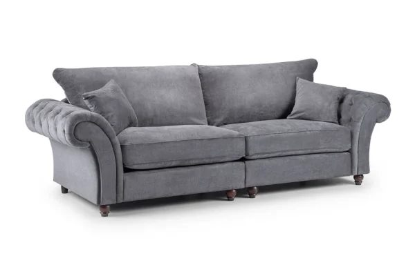Fullback polyester sofa in grey for modern living rooms