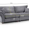 Side View of Windsor Fullback Sofa with Solid Wood Frame