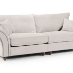 Windsor Fullback 4 Seater Sofa in Stone – Front View
