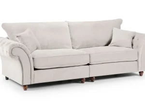Windsor Fullback 4 Seater Sofa in Stone – Front View