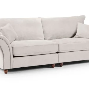 Windsor Fullback 4 Seater Sofa in Stone – Front View